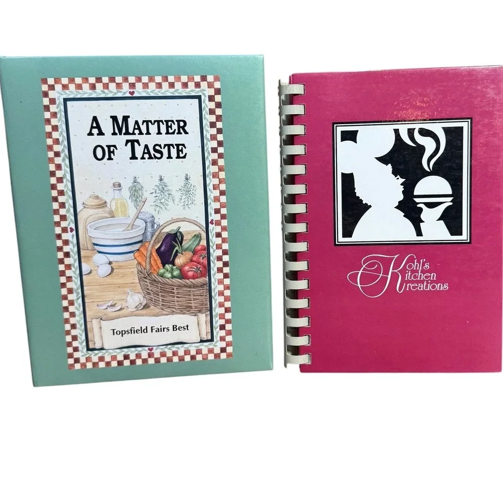 Vintage Community Cookbook Set of 4 Spiral Bound Recipes Americana Country Core